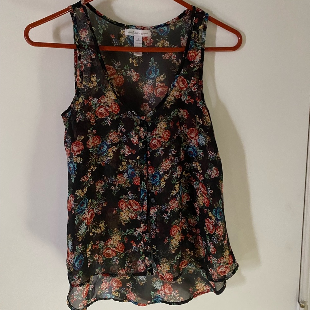 Ambience Apparel Light Floral Top